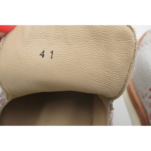 Free People Metallic Silver Pink Snake Print Slip On Loafers Woman's Size EU 41 - Picture 6 of 7